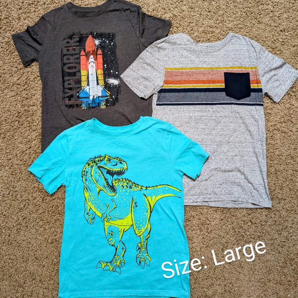Dinosaur Graphic Kids T-Shirt - Blue